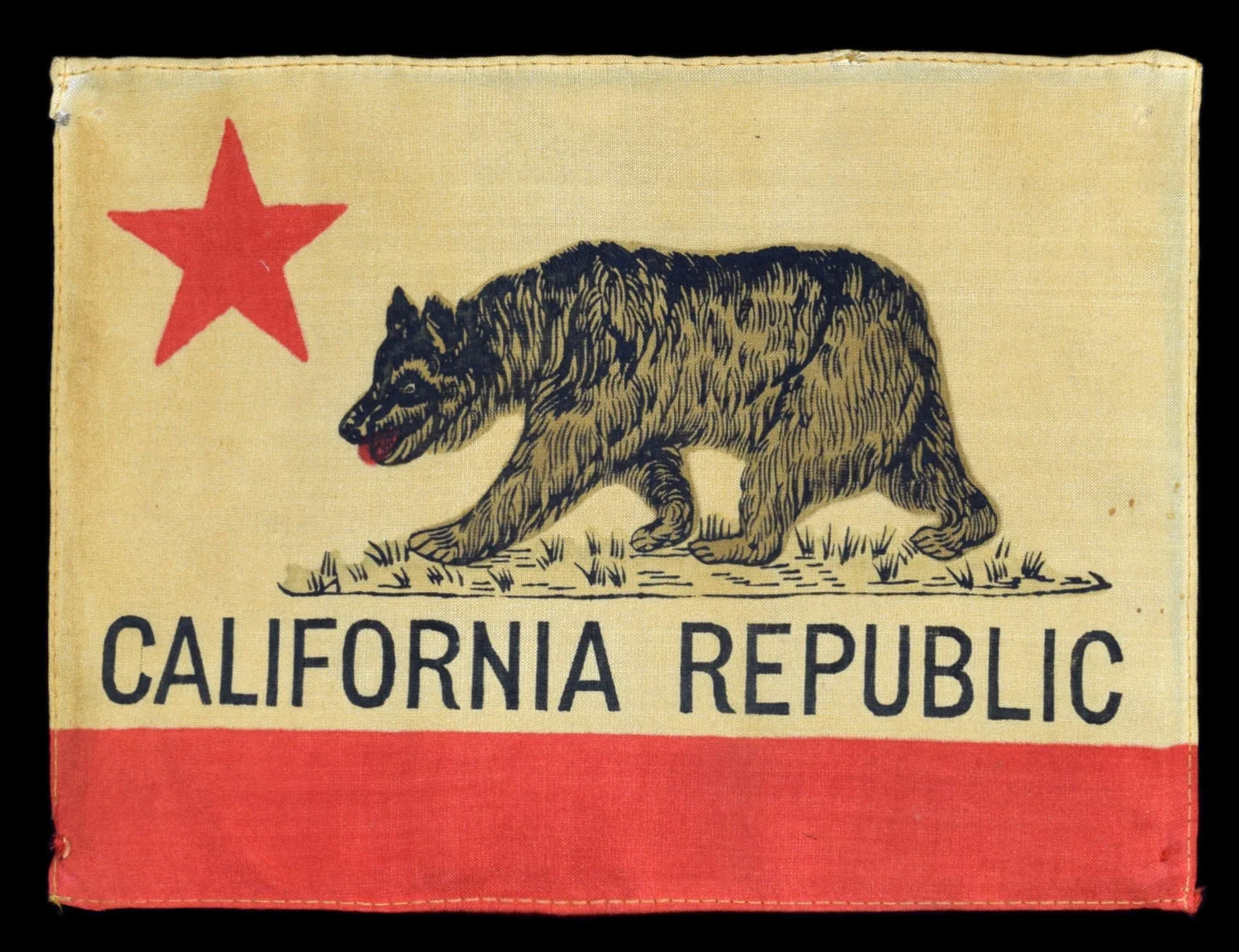 Antique California Parade Flag | A Rare and Early Bear Flag
